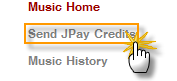 On the Music menu, click Send JPay Credits