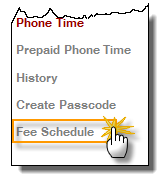 To view the fee schedule