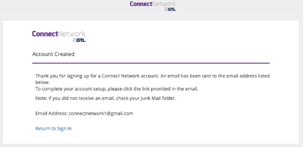  activate your account from the email address on ConnectNetwork