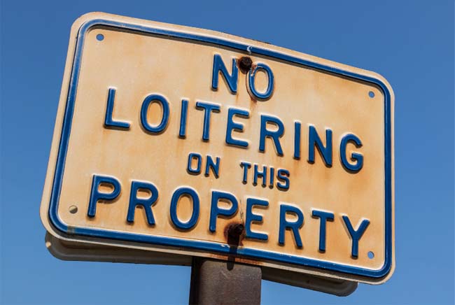 Loitering Sign