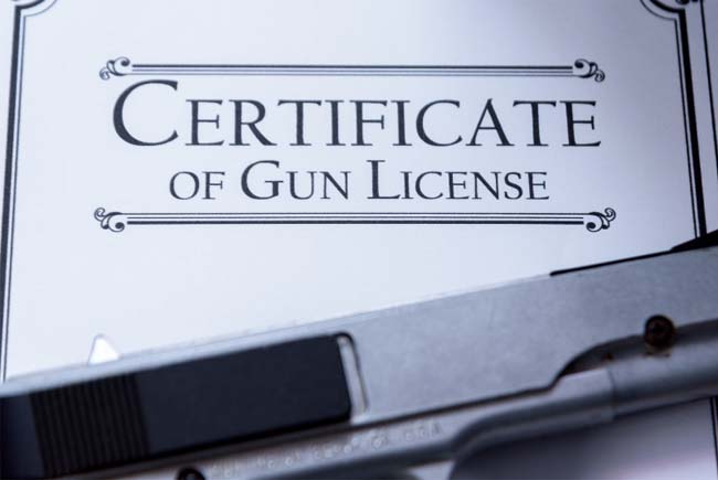 a Gun or Firearms License Certificate