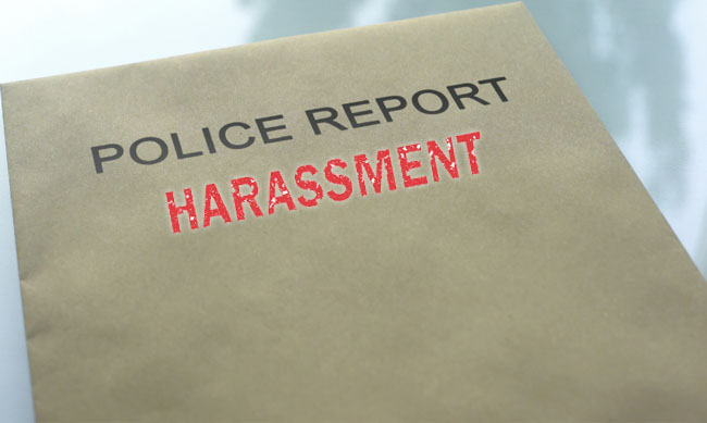 a Police Report for Harassment File