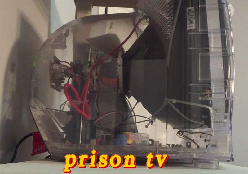 prison TV from side